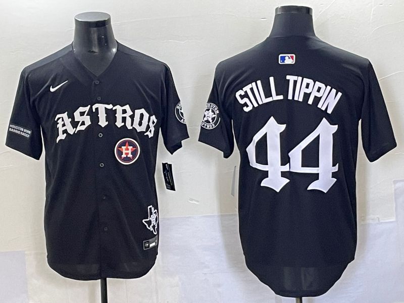 Men 2025 Houston Astros #44 Still Tippin Black Seven generations Joint Name Nike MLB Jersey style 15